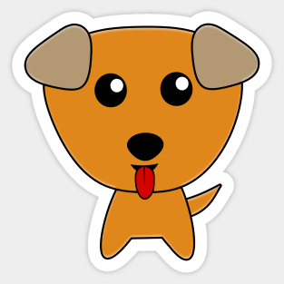 Cute Smiling Orange Dog Sticker